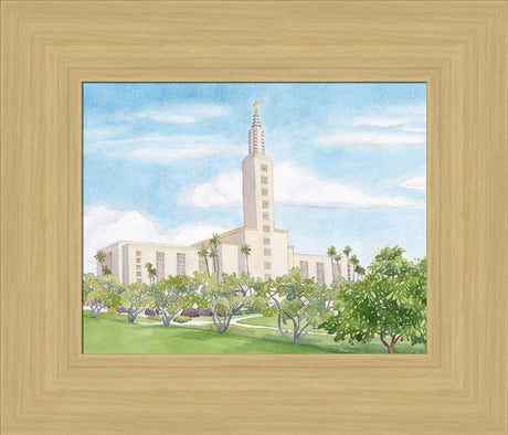 Los Angeles California Temple by Anne Bradham