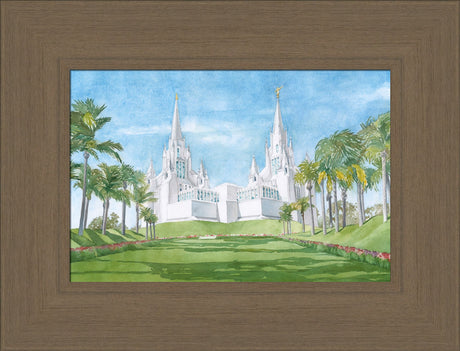 San Diego California Temple by Anne Bradham