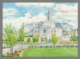 Orem Temple - framed giclee canvas