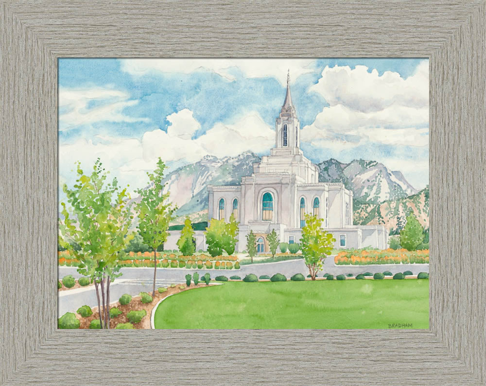 Orem Temple - framed giclee canvas