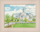 Orem Temple - framed giclee canvas