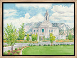 Orem Temple - framed giclee canvas