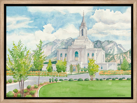 Orem Temple - framed giclee canvas