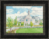 Orem Temple - framed giclee canvas