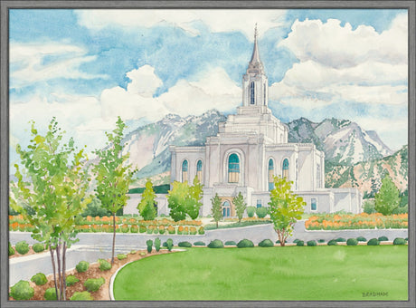 Orem Temple - framed giclee canvas