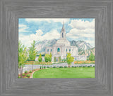 Orem Temple - framed giclee canvas