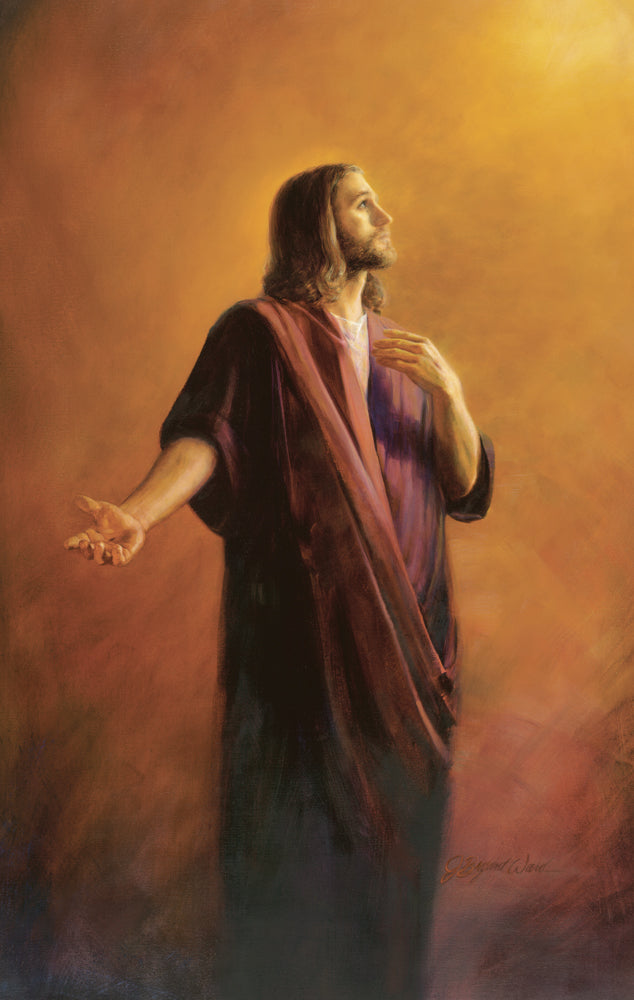 LDS art painting of Jesus Christ playing the role of advocate.