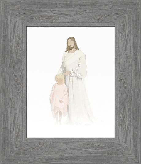 Christ with Girl Watercolor after Carl Bloch (8 Variations) by Jay Bryant Ward