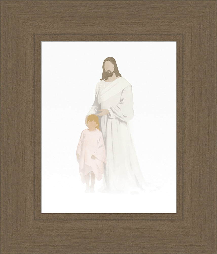 Christ with Girl Watercolor after Carl Bloch (8 Variations) by Jay Bryant Ward