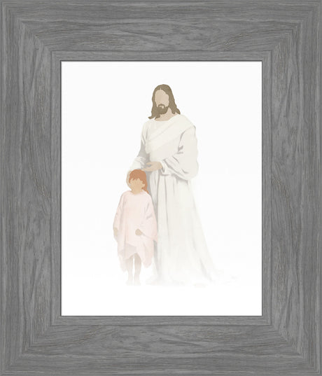 Christ with Girl Watercolor after Carl Bloch (8 Variations) by Jay Bryant Ward