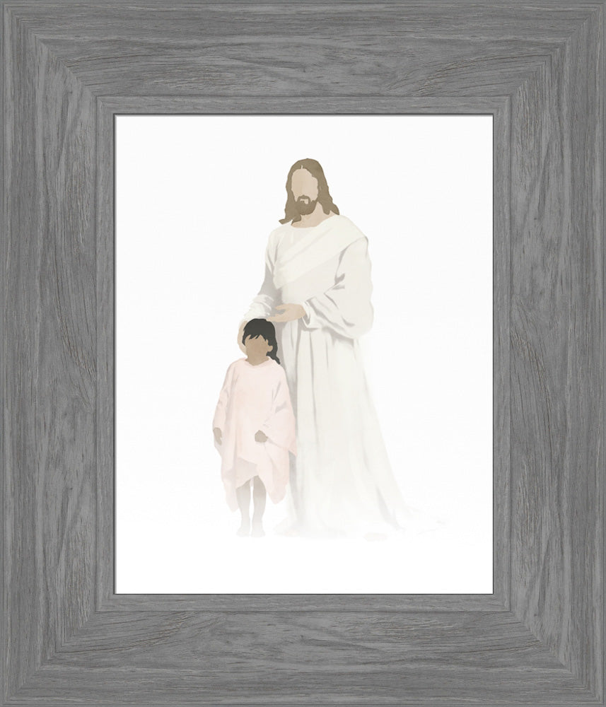 Christ with Girl Watercolor after Carl Bloch (8 Variations) by Jay Bryant Ward