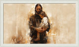 Carries Our Sorrows - framed giclee canvas