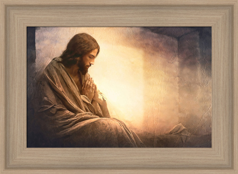 Resurrection Prayer - framed giclee canvas