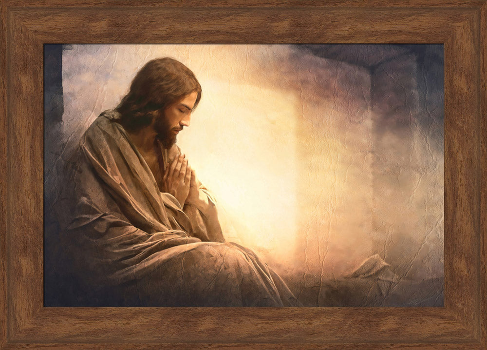 Resurrection Prayer - framed giclee canvas