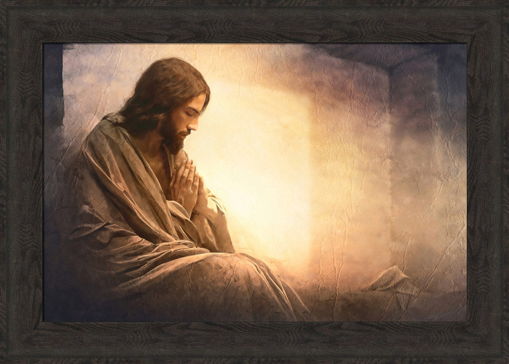 Resurrection Prayer - framed giclee canvas