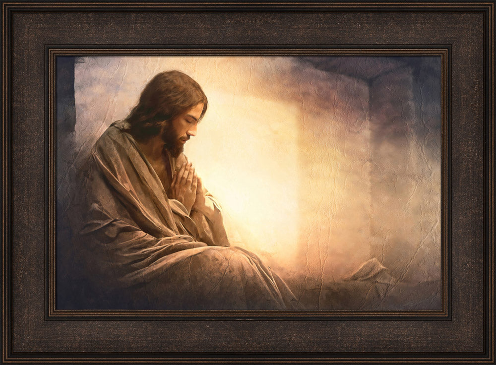 Resurrection Prayer - framed giclee canvas