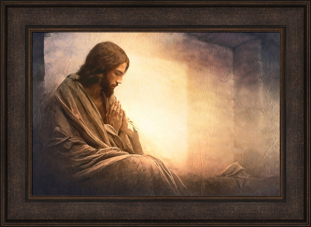 Resurrection Prayer - framed giclee canvas