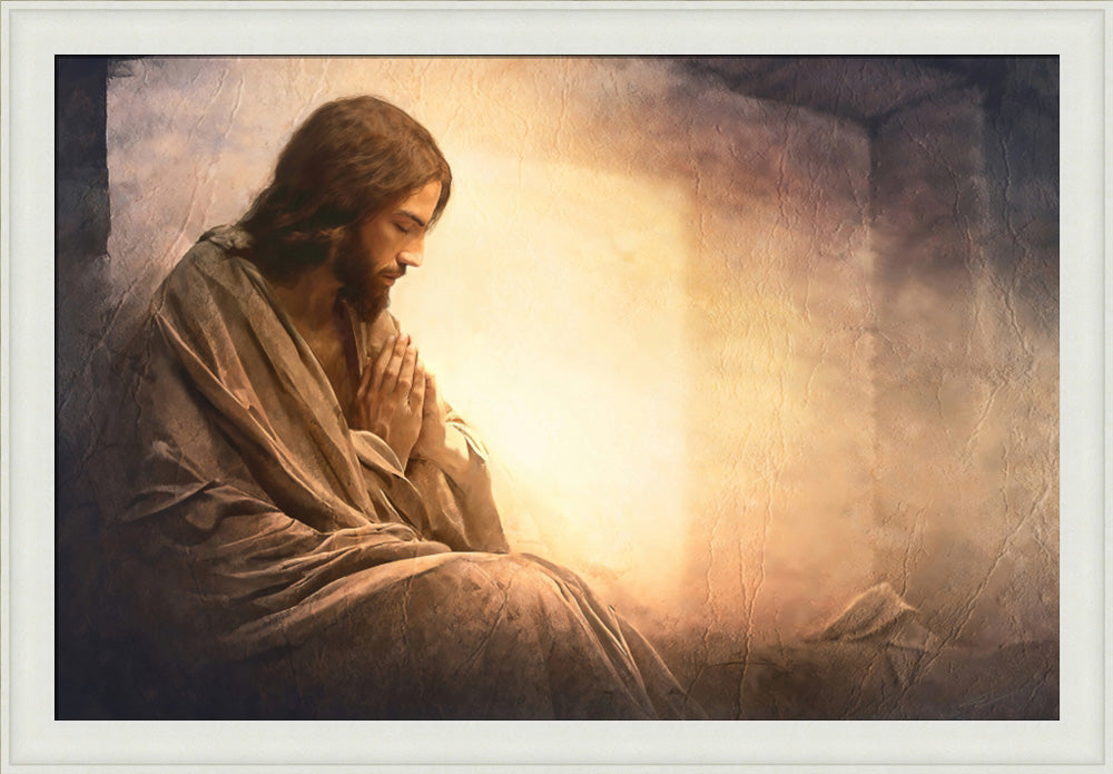 Resurrection Prayer - framed giclee canvas