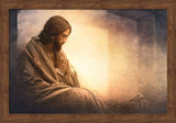 Resurrection Prayer - framed giclee canvas