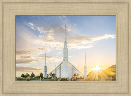 Boise Idaho Temple- Endless Light - framed giclee canvas