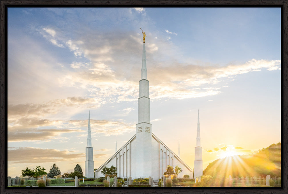 Boise Idaho Temple- Endless Light - framed giclee canvas