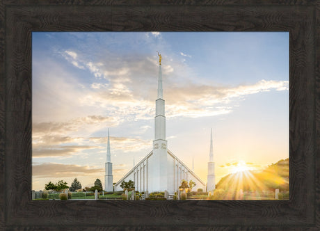 Boise Idaho Temple- Endless Light - framed giclee canvas