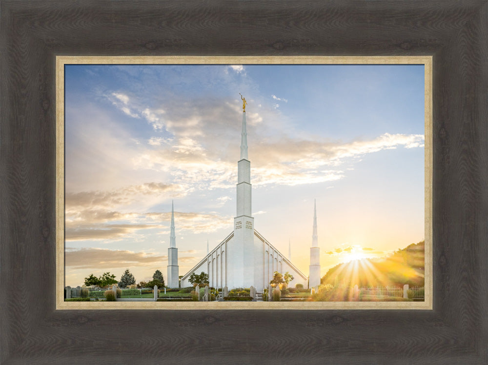 Boise Idaho Temple- Endless Light - framed giclee canvas