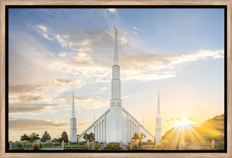 Boise Idaho Temple- Endless Light - framed giclee canvas