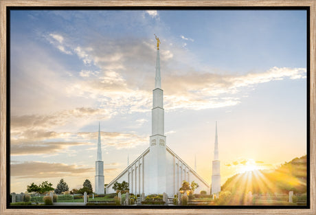 Boise Idaho Temple- Endless Light - framed giclee canvas