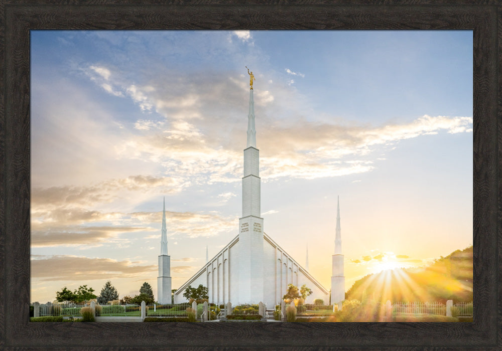 Boise Idaho Temple- Endless Light - framed giclee canvas