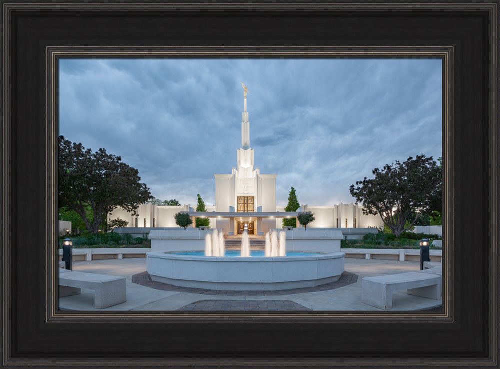 Denver Temple - Cloudy Night by Evan Lurker