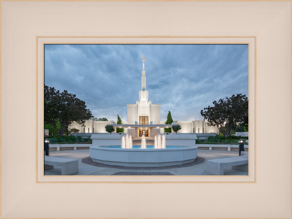 Denver Temple - Cloudy Night by Evan Lurker