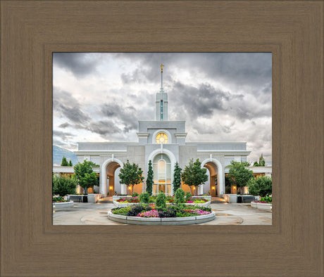 Mount Timpanogos Temple - Cloudy Sky by Evan Lurker