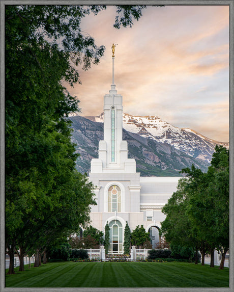 Mount Timpanogos Utah Temple - Grace - framed giclee canvas