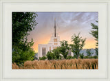 Saratoga Springs Utah Temple - Radiance - framed giclee canvas