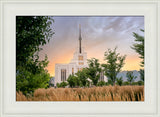 Saratoga Springs Utah Temple - Radiance - framed giclee canvas