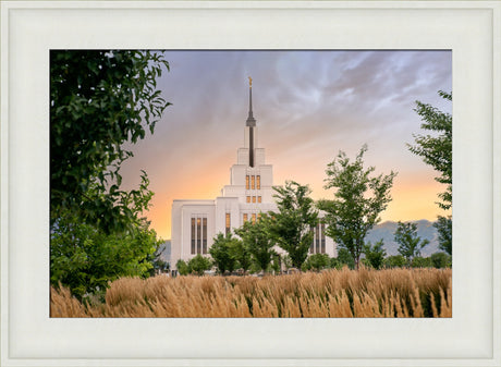 Saratoga Springs Utah Temple - Radiance - framed giclee canvas