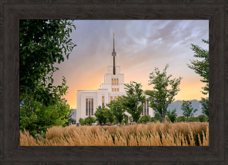 Saratoga Springs Utah Temple - Radiance - framed giclee canvas