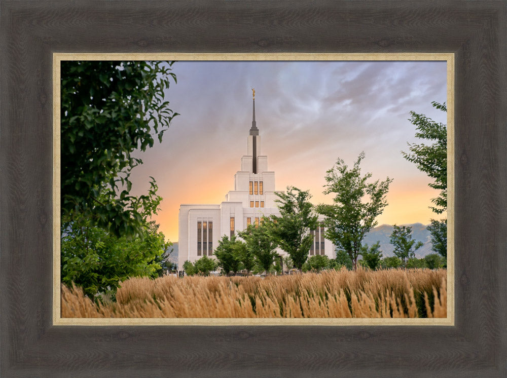 Saratoga Springs Utah Temple - Radiance - framed giclee canvas