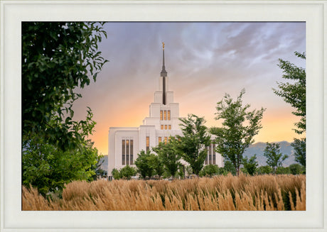 Saratoga Springs Utah Temple - Radiance - framed giclee canvas