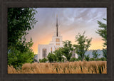 Saratoga Springs Utah Temple - Radiance - framed giclee canvas