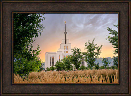 Saratoga Springs Utah Temple - Radiance - framed giclee canvas