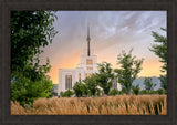 Saratoga Springs Utah Temple - Radiance - framed giclee canvas