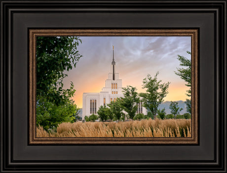 Saratoga Springs Utah Temple - Radiance - framed giclee canvas