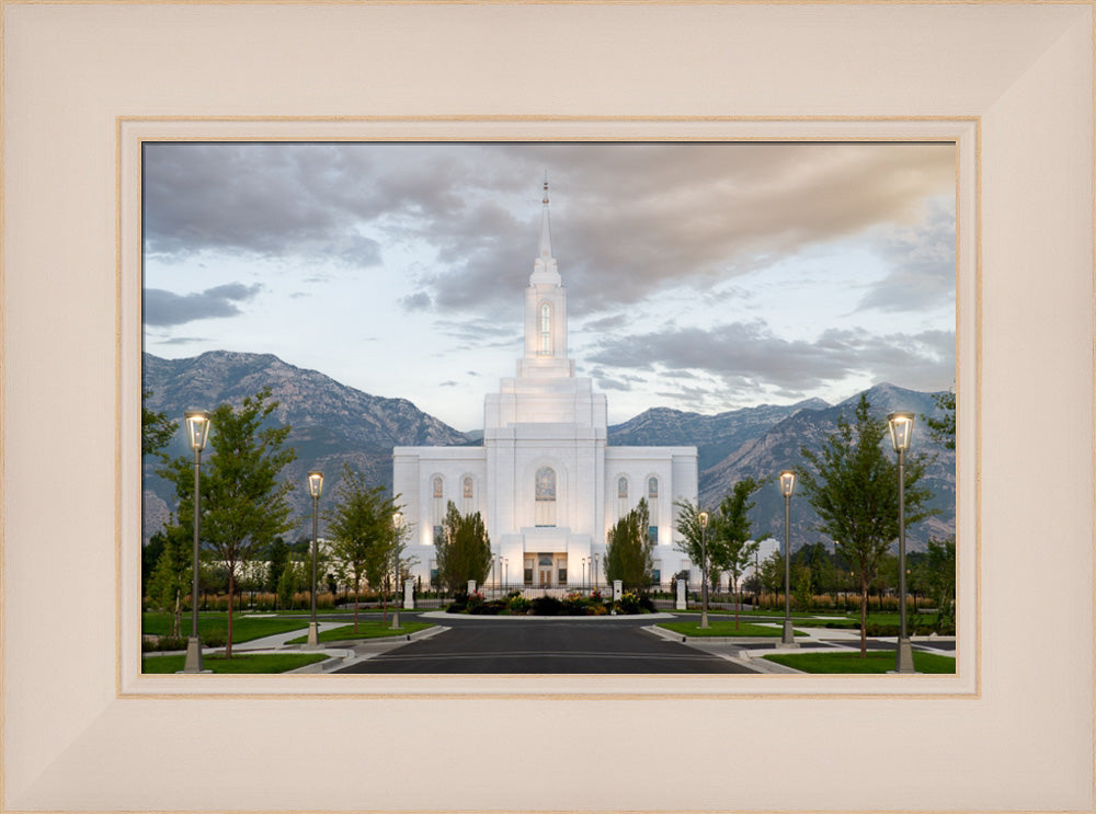 Orem Utah Temple - Lead Me, Guide Me - framed giclee canvas