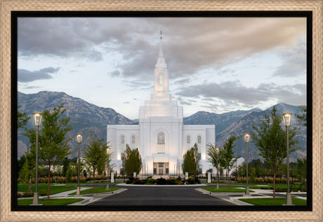 Orem Utah Temple - Lead Me, Guide Me - framed giclee canvas