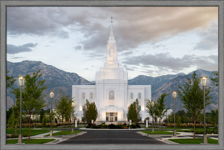 Orem Utah Temple - Lead Me, Guide Me - framed giclee canvas