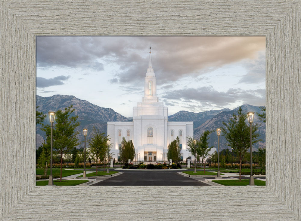 Orem Utah Temple - Lead Me, Guide Me - framed giclee canvas