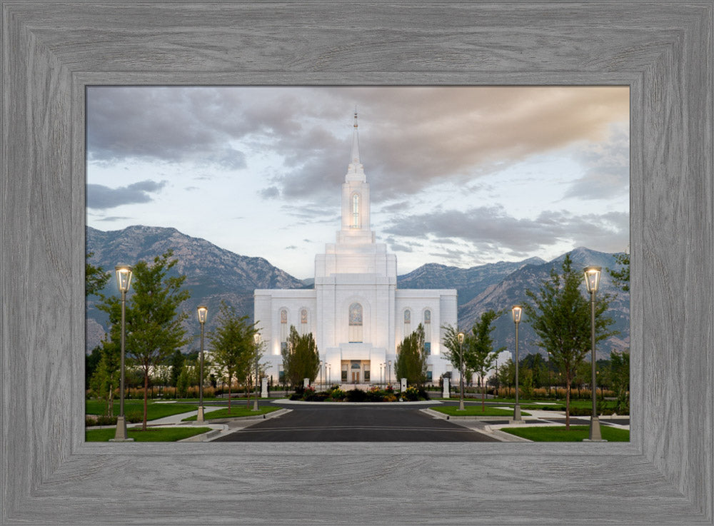 Orem Utah Temple - Lead Me, Guide Me - framed giclee canvas