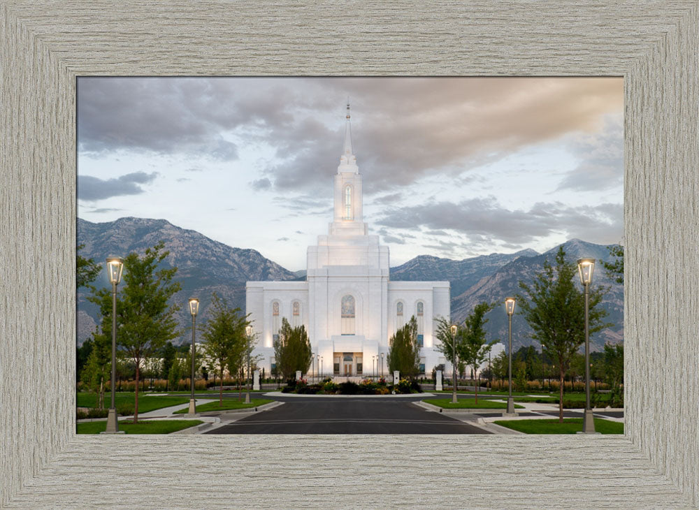 Orem Utah Temple - Lead Me, Guide Me - framed giclee canvas